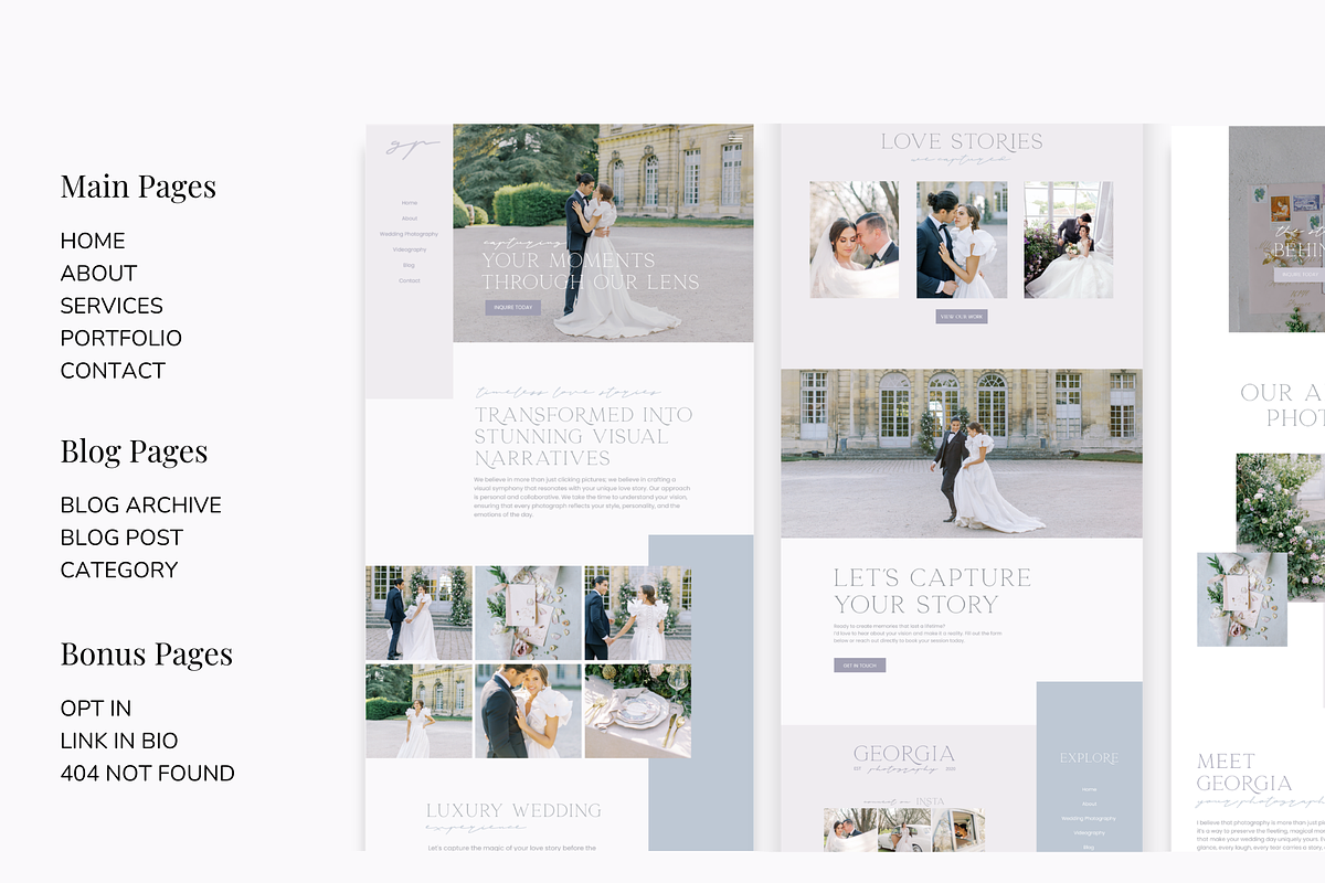 Wedding Photographer Showit Template, an App Template by Styled Web Shop (Photo 11 of 16)