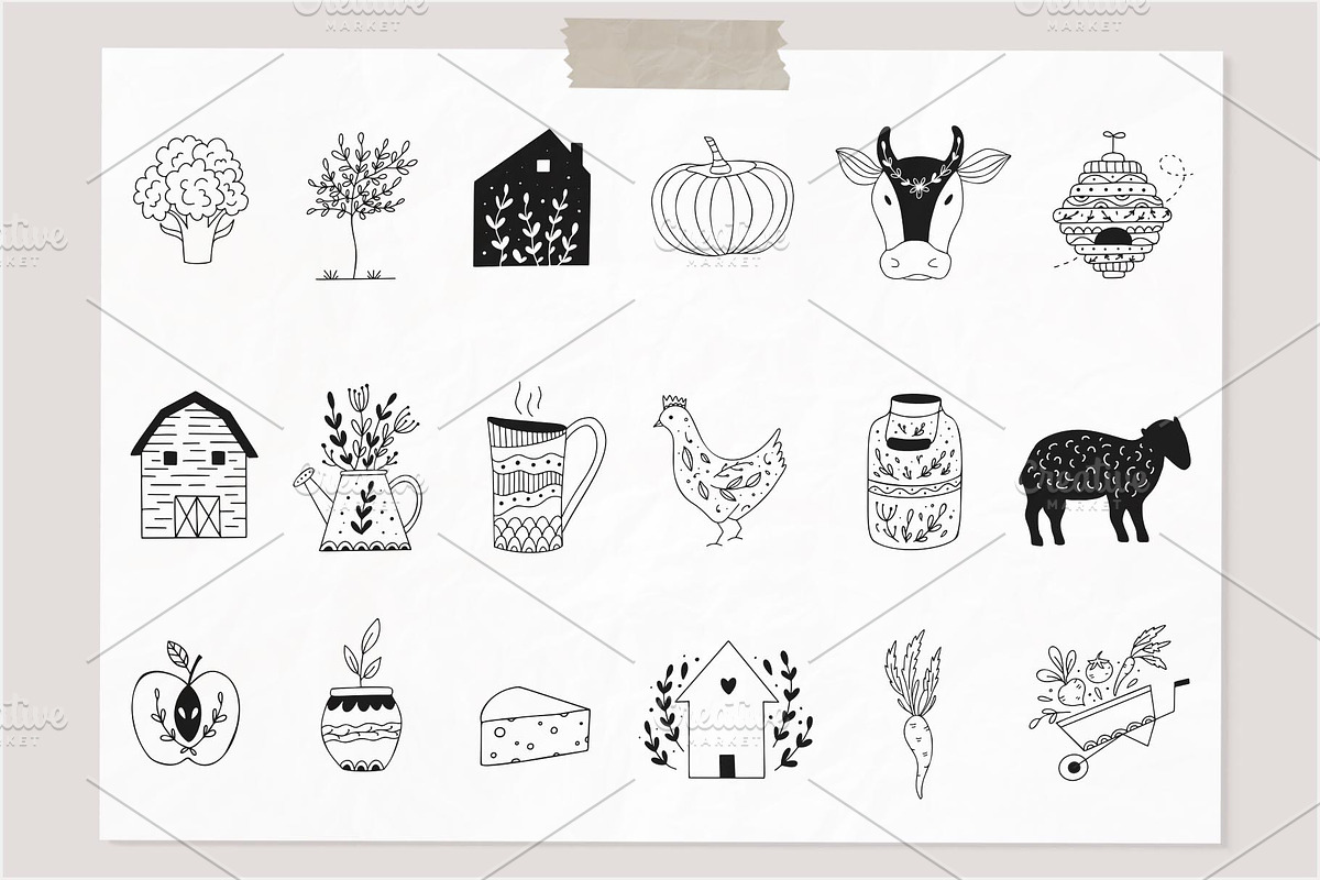 Farm love - premade logos set, a Branding & Logo Template by Alisovna (Photo 8 of 12)
