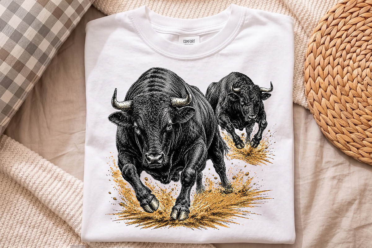 Furious Running Black Bull PNG, an Object Illustration by Libby Wishes (Photo 2 of 4)