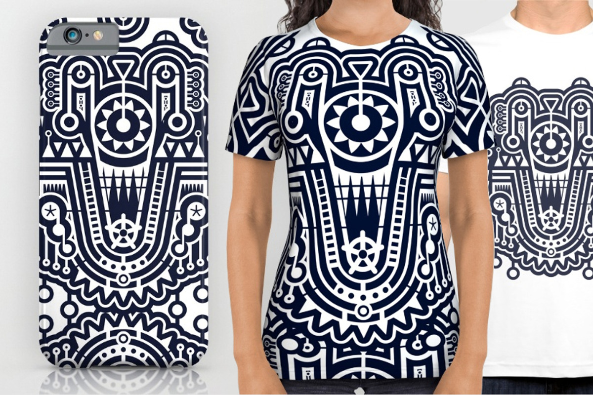 Modern Techno Tribal Pattern, a Graphic by Savgraf (Photo 2 of 6)