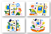 10 Digital Library Illustration, an Education Illustration by denayunebgt (Thumbnail 3 of 4)