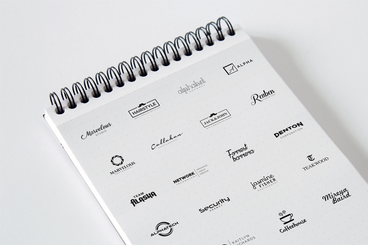 120 Minimal Typography Logos Bundle, a Branding & Logo Template by XpertgraphicD (Photo 3 of 9)