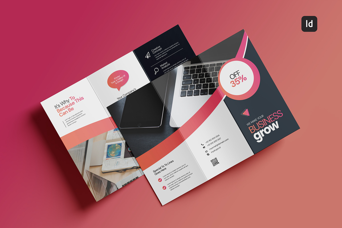 Modern Identity Trifold Brochure, a Brochure Template by Creatiya Type (Photo 1 of 4)
