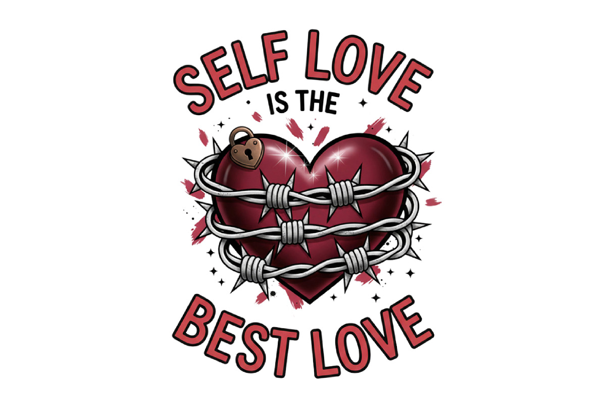 Self Love is the Best Love Png,Valen, an Illustration by Designking (Photo 4 of 6)