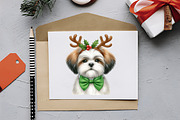 Christmas Cute Dog Sublimation Clipa, an Illustration by RobertsArt (Thumbnail 2 of 7)