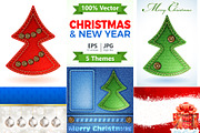 Christmas and New Year Backgrounds, a Decorative Illustration by TAlex (Thumbnail 1 of 6)