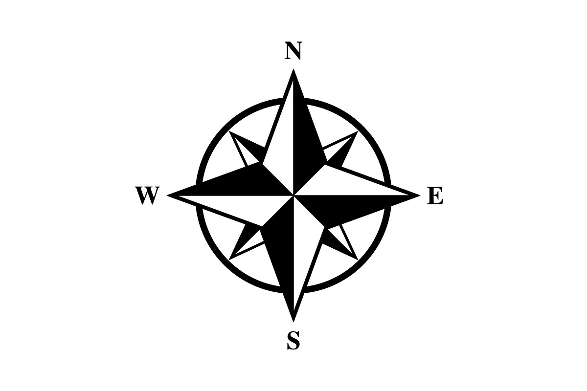Basic Compass Rose II, an Object Graphic by Krafti Lab