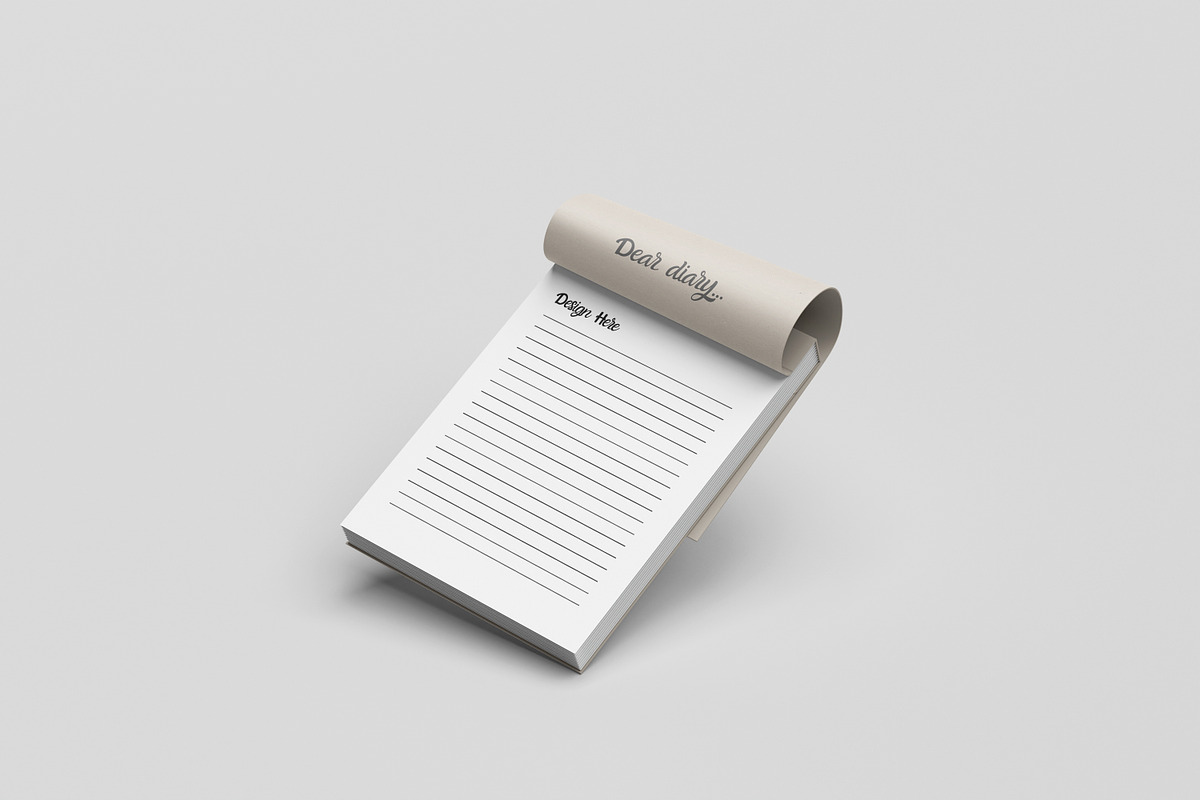 Notepad Mockup, a Books & Magazine Mockup by graphic_keY (Photo 2 of 6)