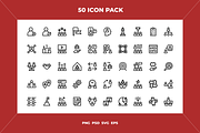 Teamwork icons, an Outline Icon by Wencory (Thumbnail 1 of 2)