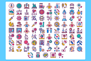 Bacteria and Viruses Icons, a Solid Icon by Flat Icons (Thumbnail 2 of 7)