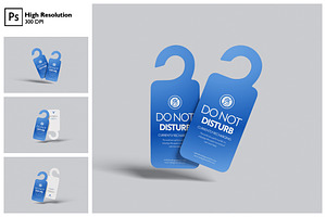 Creative Door Hanger Mockup, a Household Mockup by Gatamotion