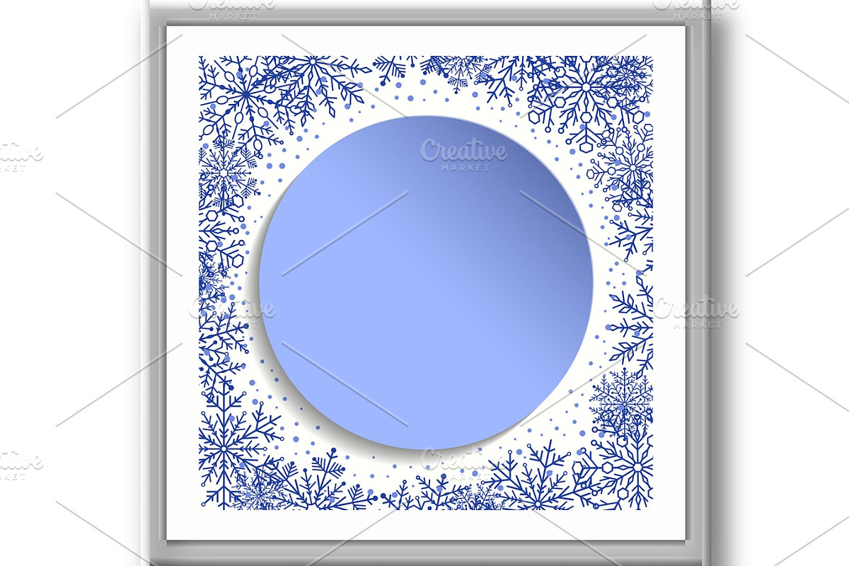 Winter Vector Round Pattern With, a Decorative Illustration by FineArtStudio (Photo 3 of 3)