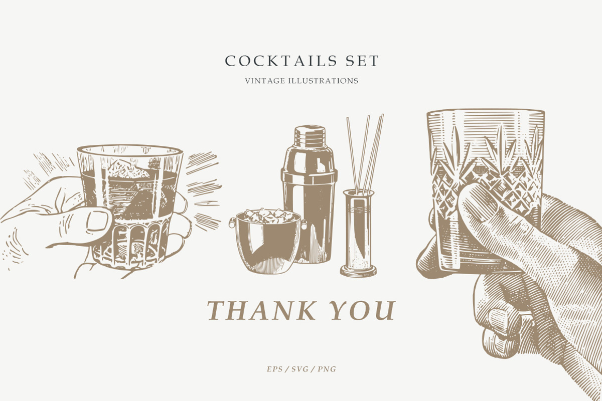 Vintage Cocktails, a Food Illustration by Retro Machine (Photo 7 of 7)