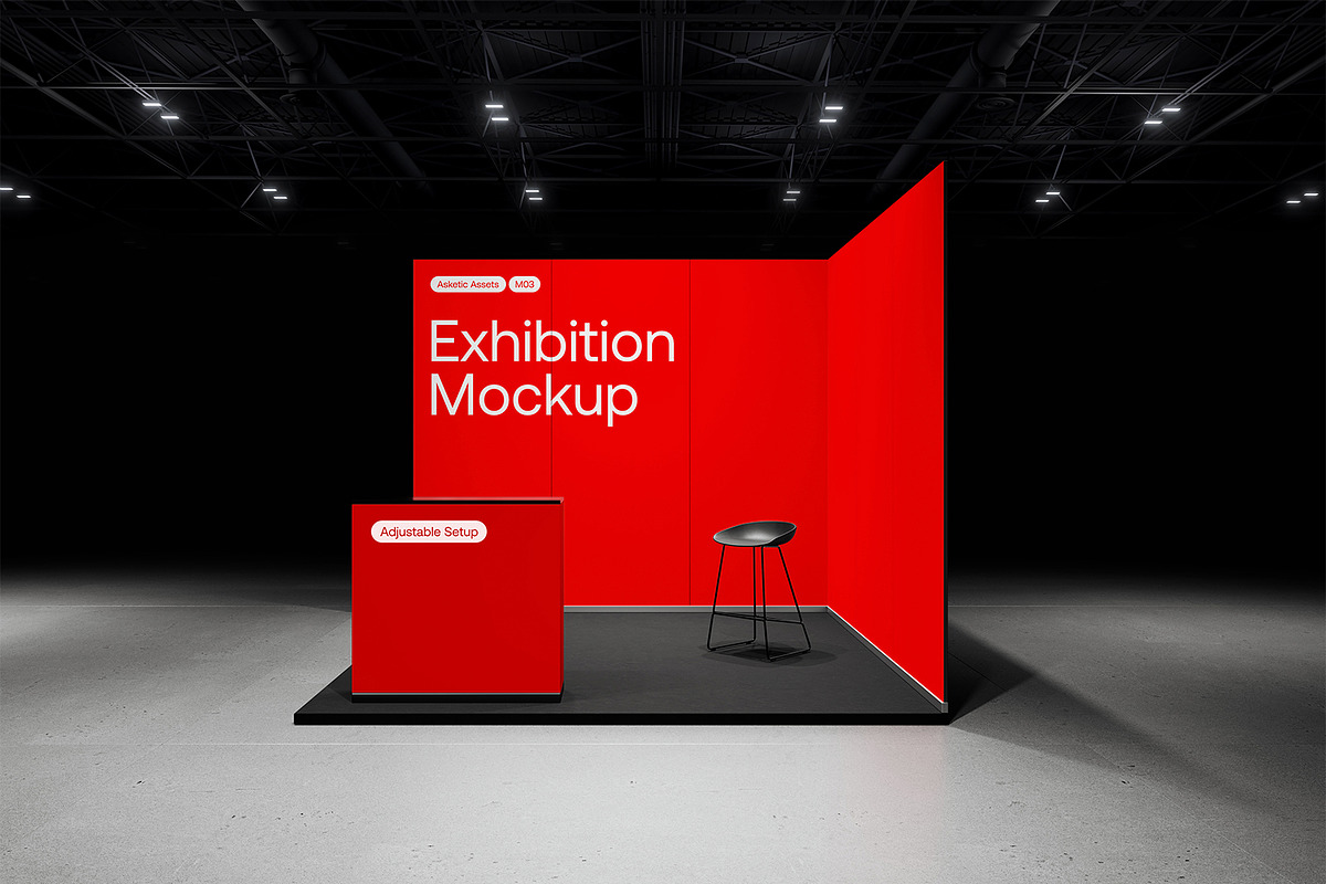 Modular Exhibition Mockup M03, an Advertising Mockup by Asketic (Photo 1 of 7)