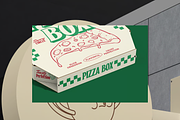 Pizza Delivery Box Mockup, a Packaging Mockup by graphicsauce (Thumbnail 4 of 4)