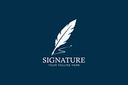 Elegant Golden Feather Pen Logo, a Branding & Logo Template by Signatoro (Thumbnail 2 of 3)