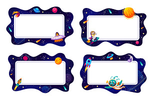 Cartoon Frames, Space Landscape