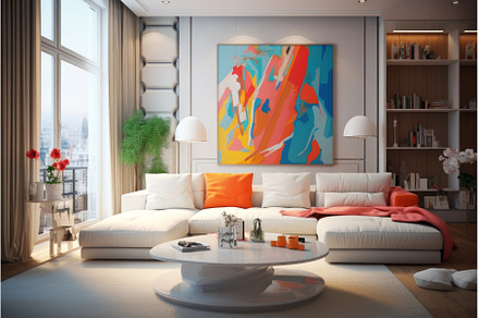 Modern living room interior with, an Arts & Entertainment Photo by Ylivdesign