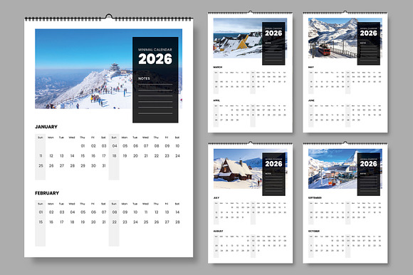 Minimal 2026 Wall Calendar Design preview 8