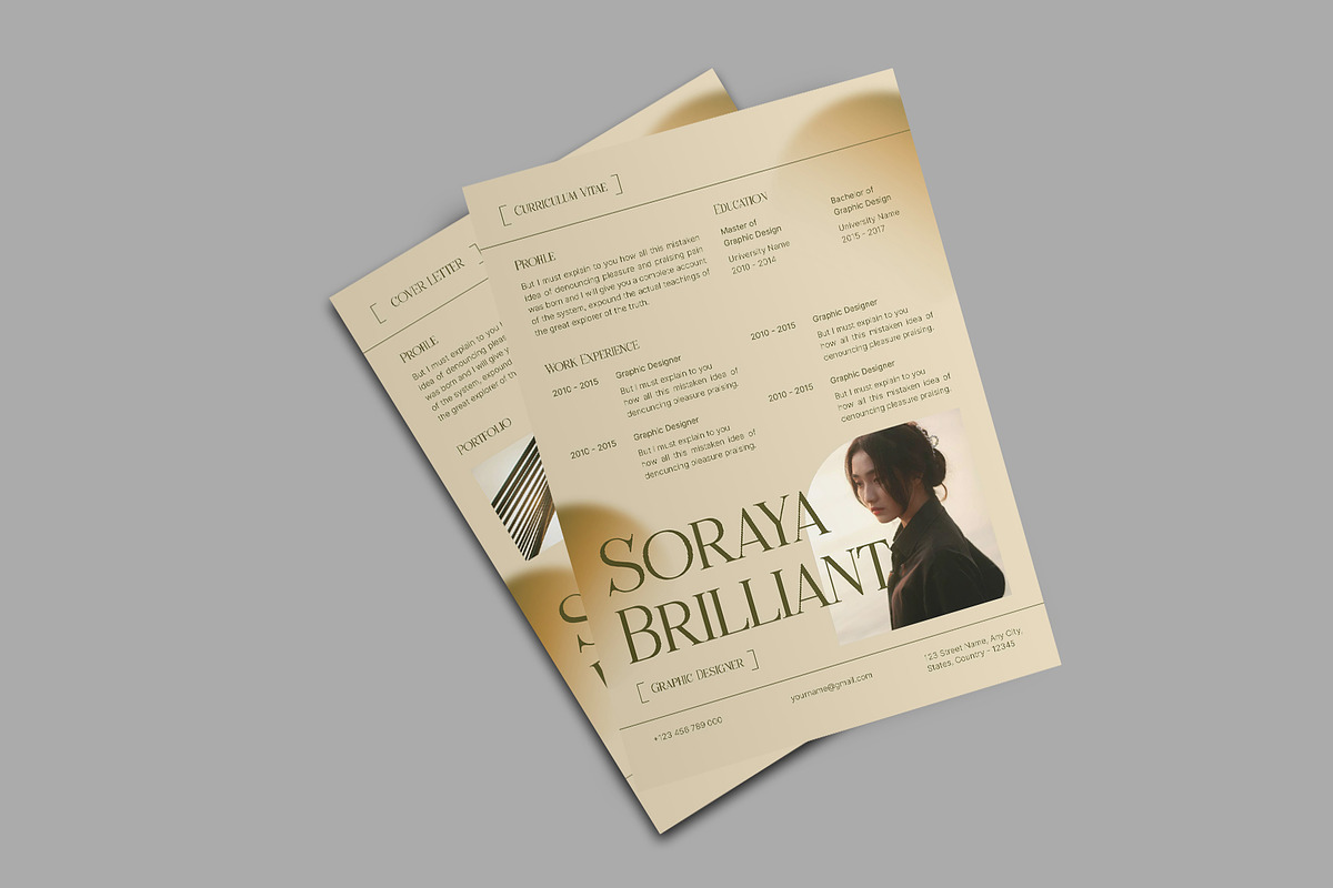 Elegant CV Resume Set, a Resume Template by Neermana (Photo 5 of 5)