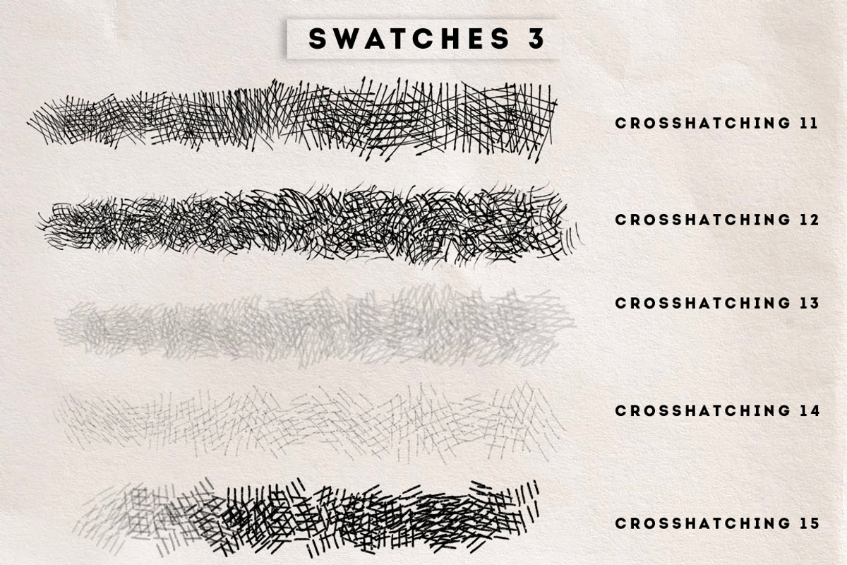 Crosshatching Procreate brushes, a Brush Add-On by MiksKS (Photo 6 of 7)