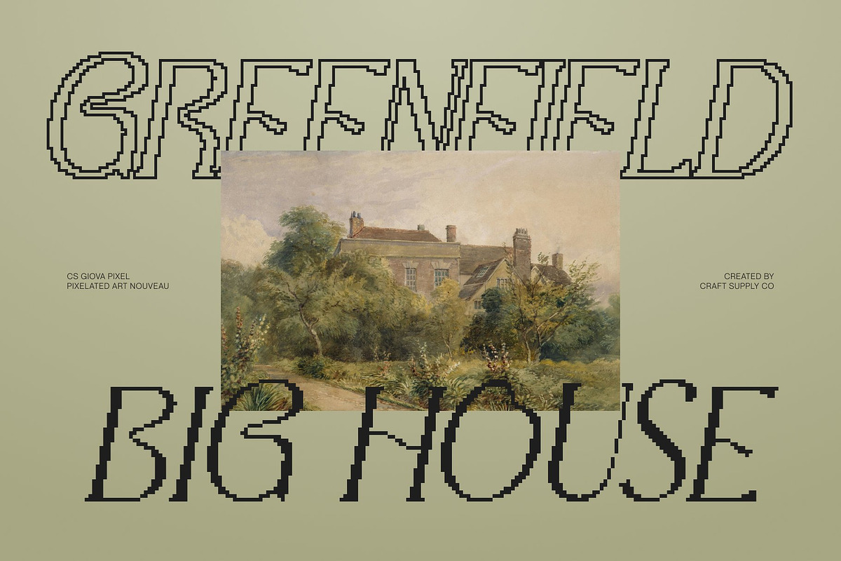 CS Giova Pixel, a Serif Font by Craft Supply Co. (Photo 7 of 8)