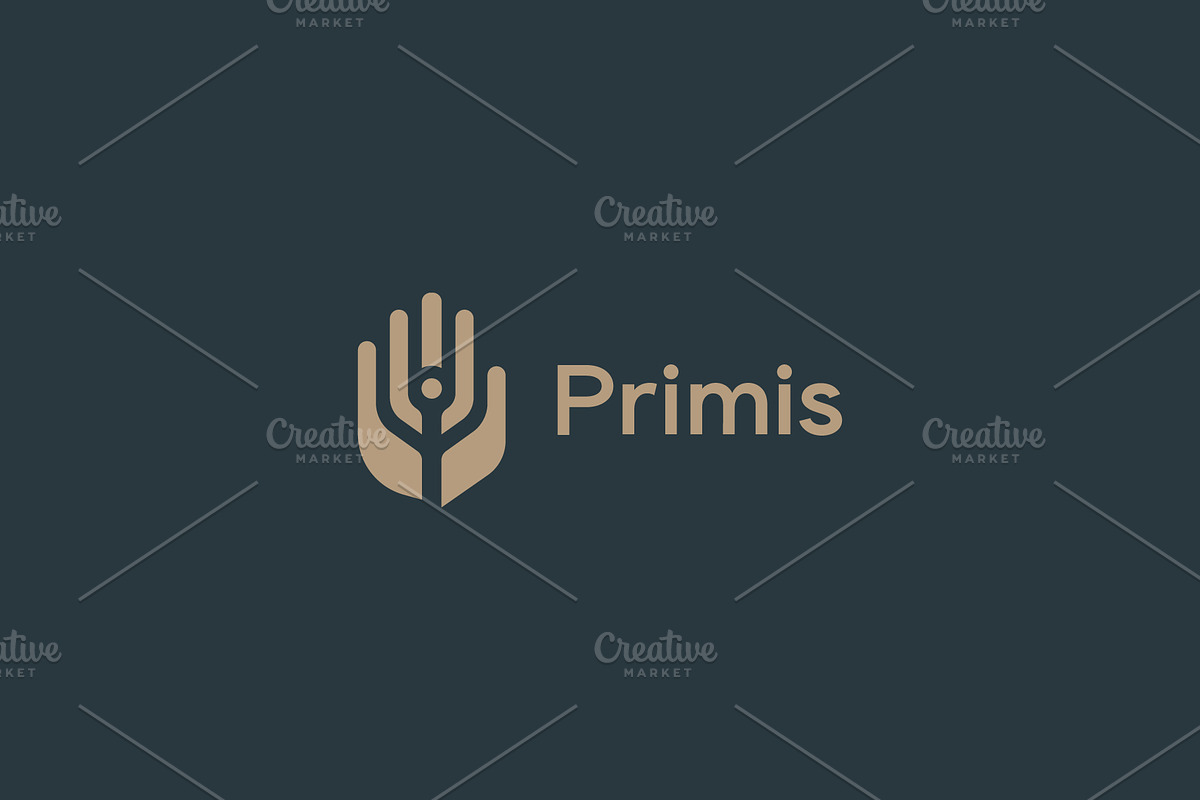 Abstract hand palm man logo, a Templates & Theme by Himalia1