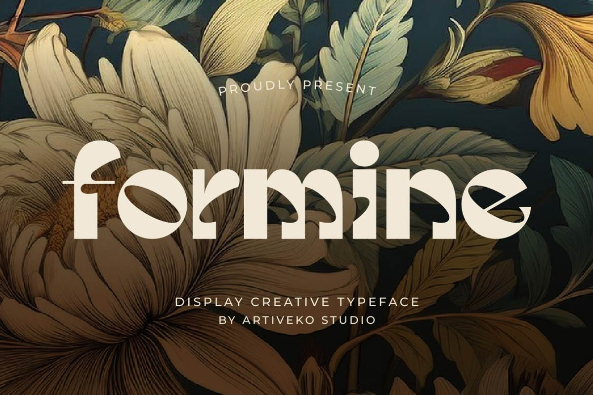 Formine – Retro Vintage Display Font, a Sans Serif Font by Artiveko (Photo 1 of 8)