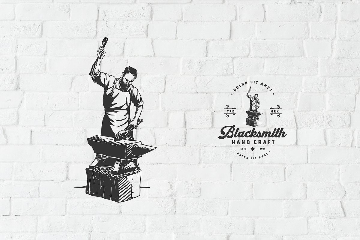 Blacksmith vintage logo design, a Branding & Logo Template by lineandcircle (Photo 1 of 2)