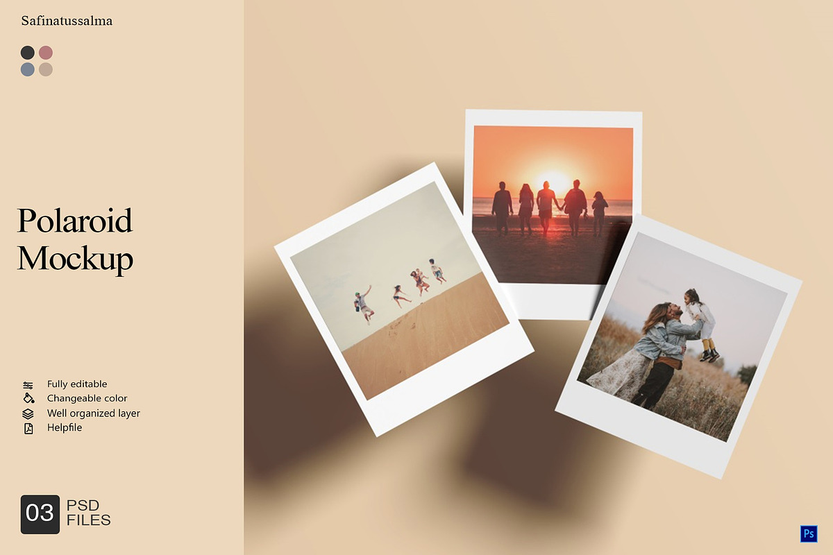 Polaroid Mockup, a Product Mockup by Sweetdady (Photo 1 of 4)