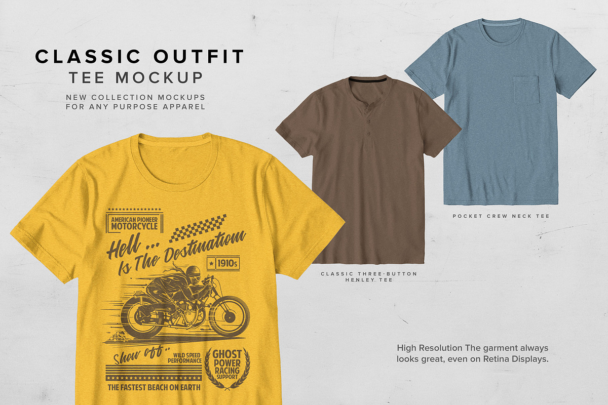 Classic Outfit Tee Mockup, a Shirt Mockup by The Design For Co. (Photo 2 of 3)