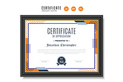 575. Modern Certificate Template, a Stationery Template by CreativeRezwan (Thumbnail 2 of 3)