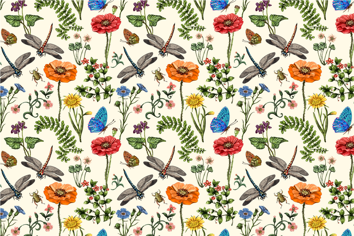 6 Seamless patterns in vintage style, a Pattern Graphic by Sunny_Lion (Photo 7 of 7)