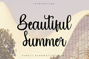 Beautiful Summer, a Handwritten Font by InermediaSTUDIO (Thumbnail 1 of 7)