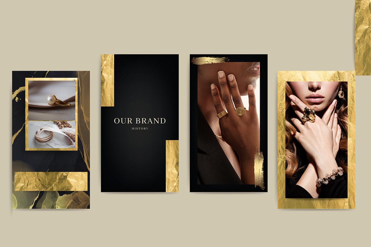 Black and Gold Instagram Template, a Social Media Template by
