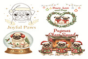 Merry Pugmas Dog Lover PNG Bundle, an Object Graphic by Digi_Design_World (Thumbnail 2 of 3)