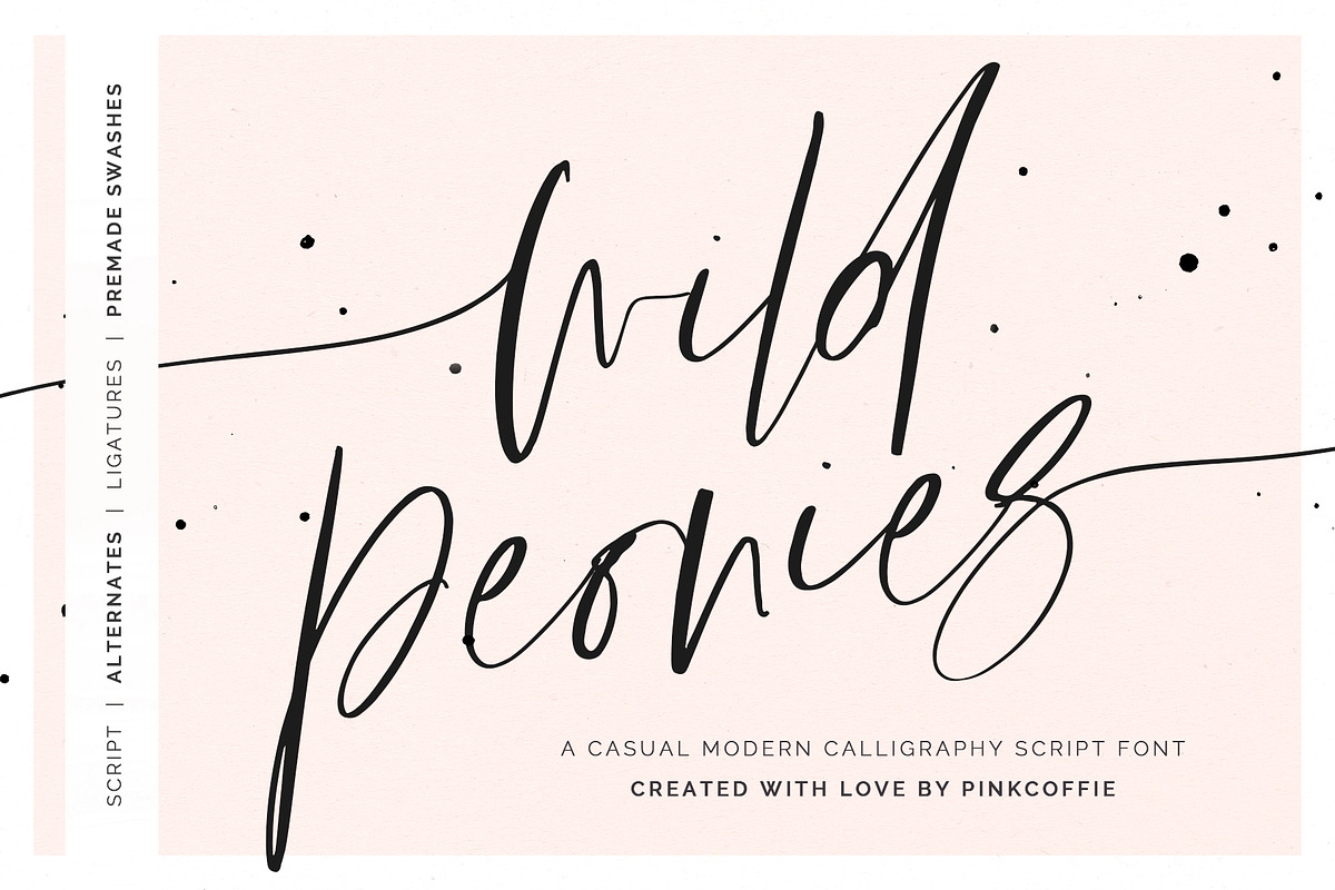 Wild Peonies | Stylish Modern Font, a Script Font by Pink Coffie (Photo 15 of 16)