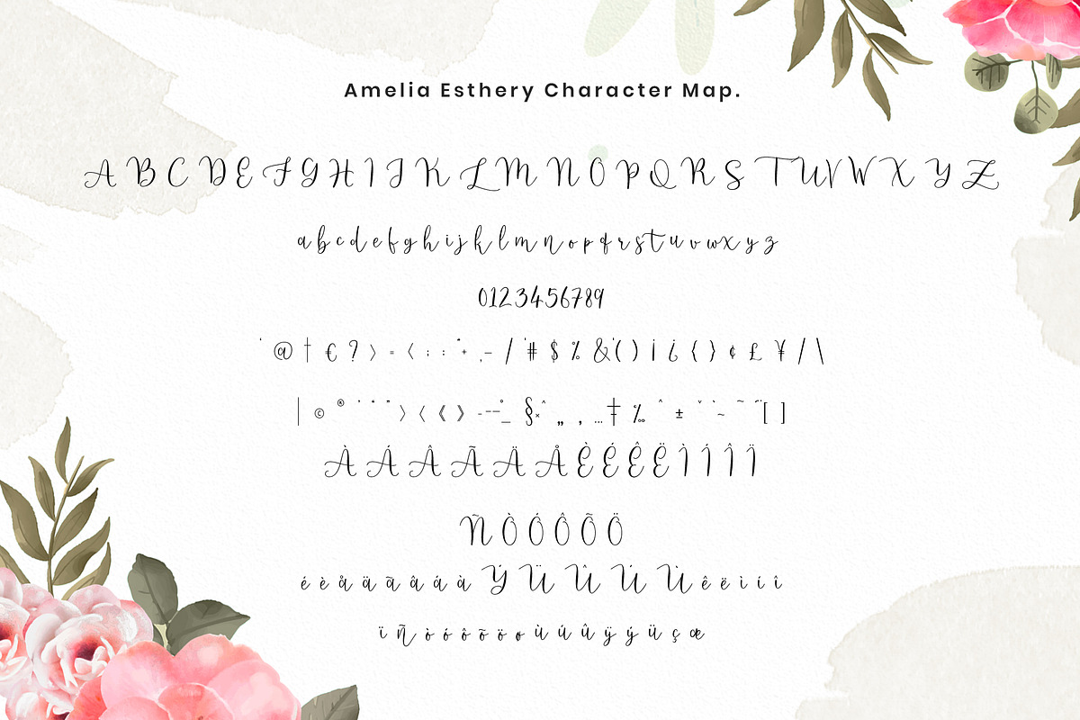 Amelia Esthery Script, a Script Font by sizimon (Photo 5 of 6)