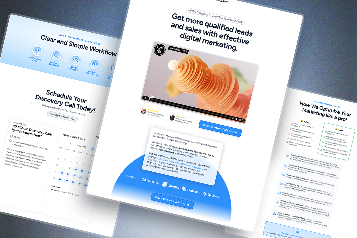 SMMAgency - Framer Website Template, a Landing Page Template by hueMubin (Photo 1 of 6)