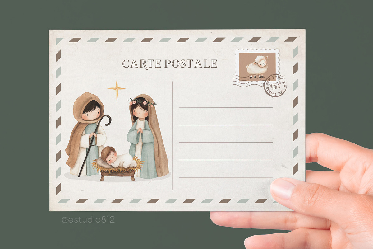 Watercolor Nativity Scene, a Decorative Illustration by Estudio 812 (Photo 5 of 10)