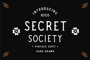 Secret Society - A Vintage Serif, a Serif Font by Hustle Supply Co.