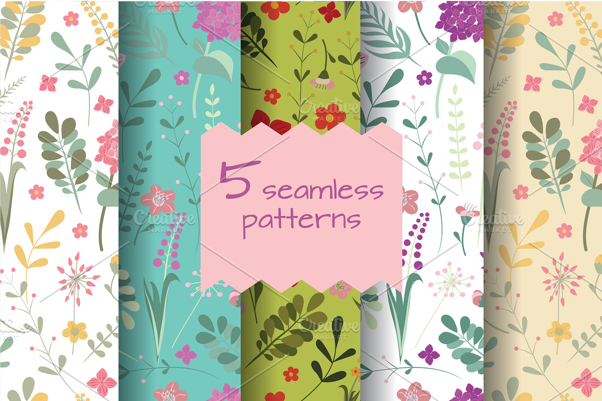 Set of floral elements for decor, a Decorative Illustration by Feday (Photo 5 of 5)