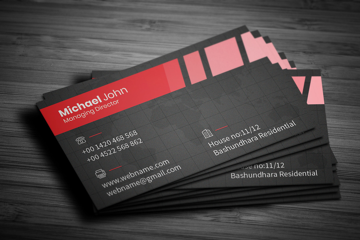 Dark Corporate Business Card, a Business Card Template by Momentostudio (Photo 1 of 4)