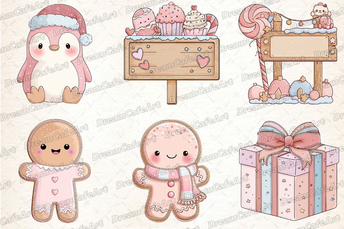 Cute Christmas Doodles PNG, an Illustration by DreamCafeArt (Photo 5 of 8)