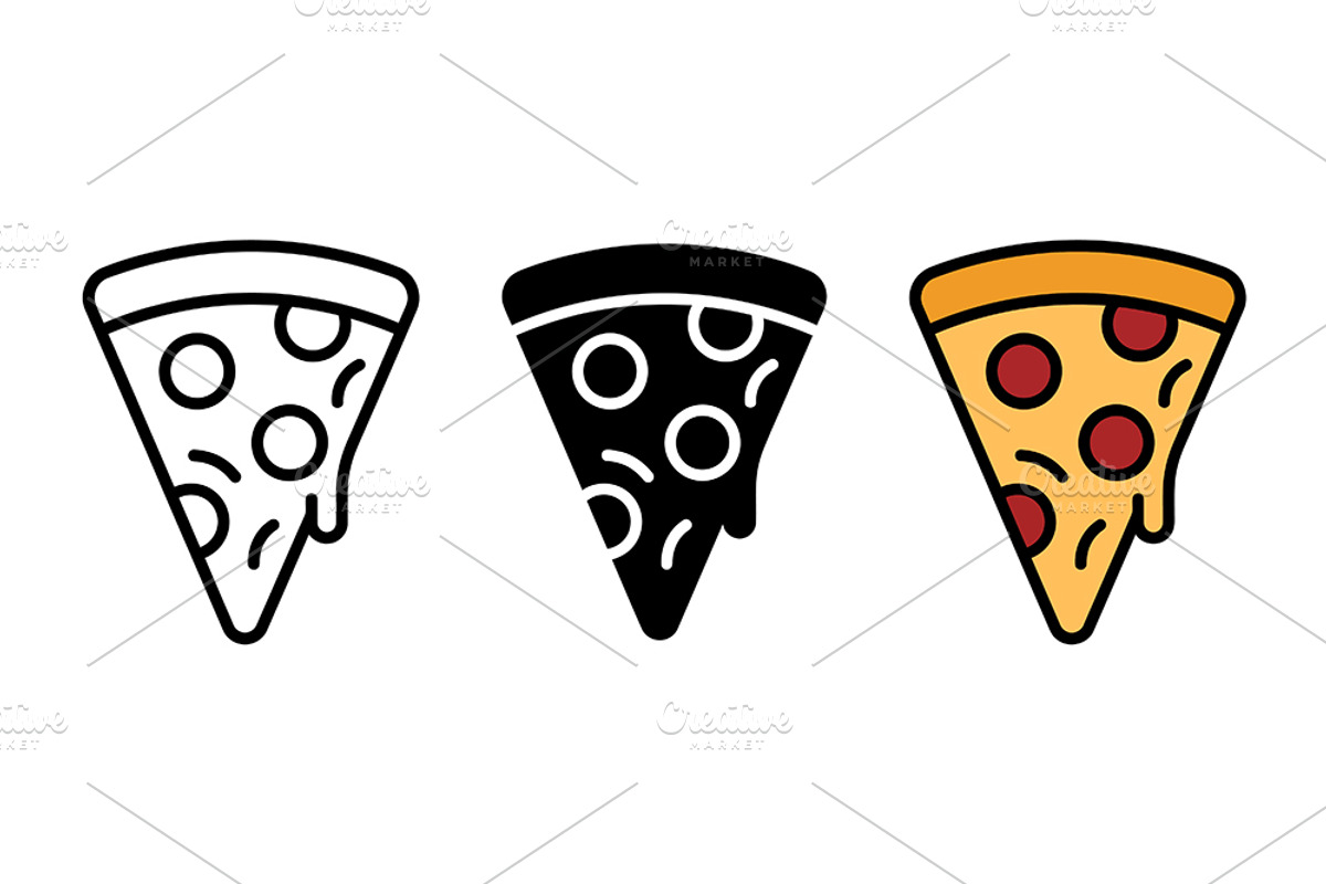Pizza Slice Icons, a Solid Icon by Artonix (Photo 2 of 2)