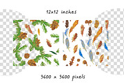 Kids Crayon Nature Elements Seamless, a Pattern Graphic by Lucyinyourheart (Thumbnail 4 of 10)