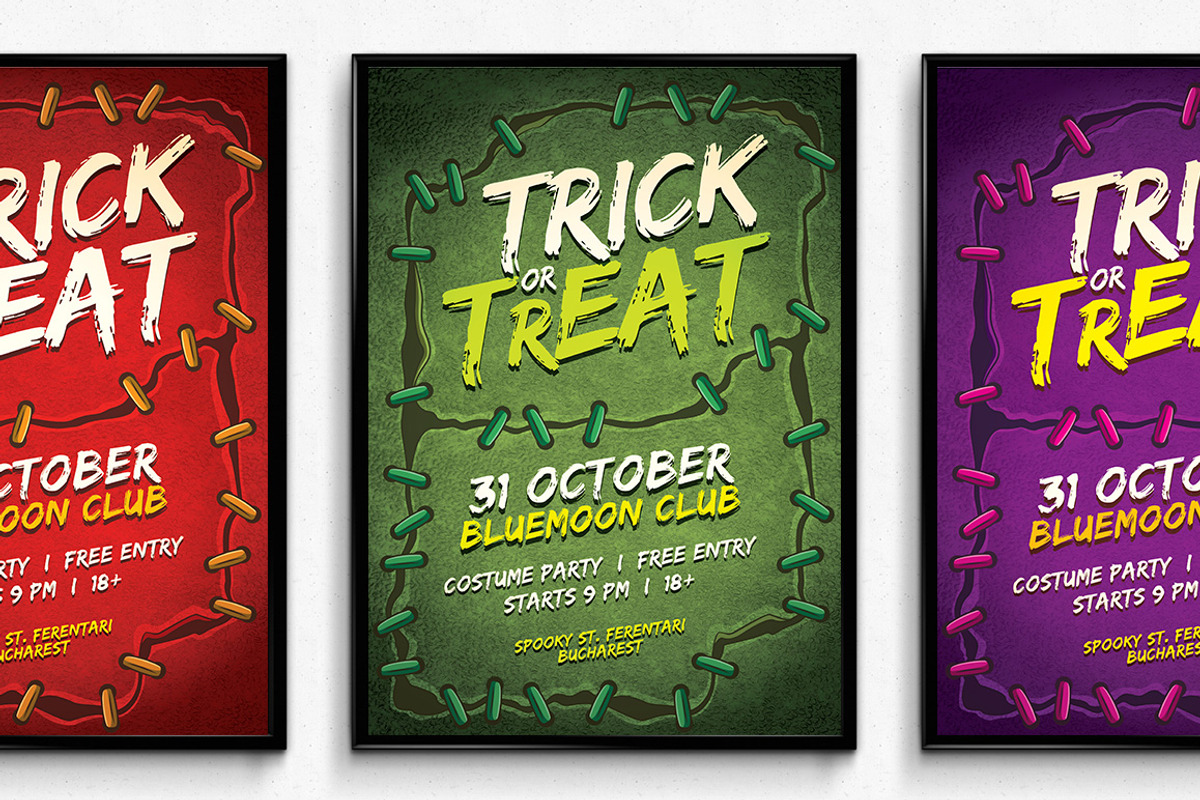 Stitches Halloween Poster, a Flyer Template by SNK's