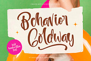 Behavior Goldway Bold Hand Font, a Script Font by stylishtype.co (Thumbnail 1 of 20)