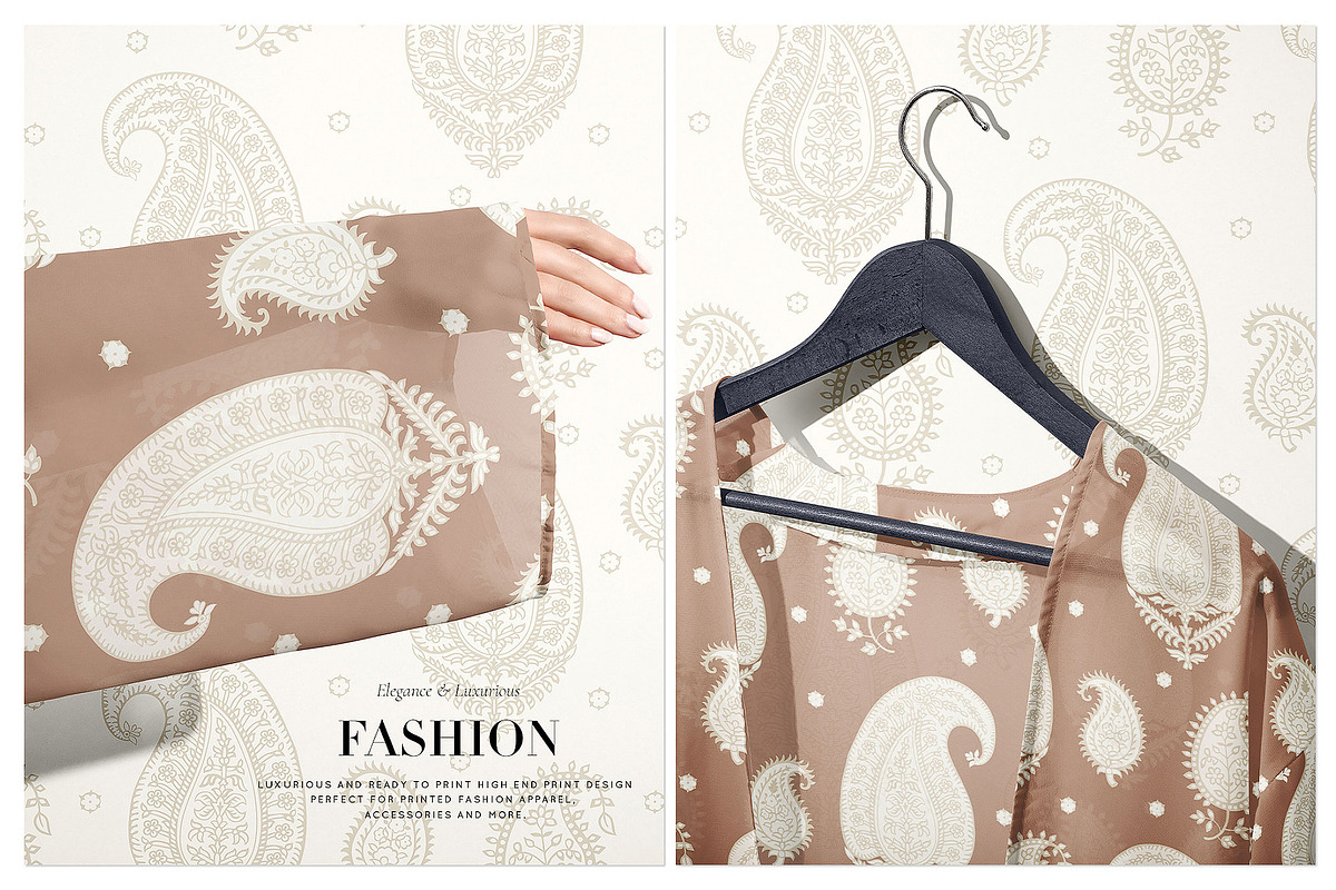 Vintage Block Prints Paisley & Motif, a Pattern Graphic by TSTUDIO (Photo 7 of 10)