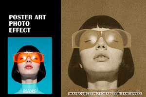 Poster Art Photoshop Template, an Action Add-On by 3d_model_tifotizi